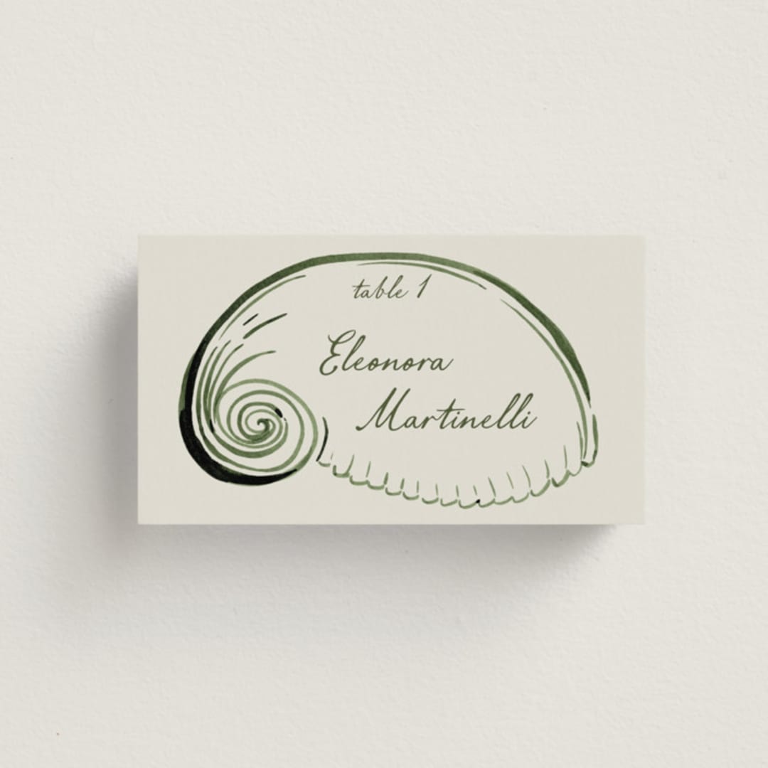 "Puglia" - Place Cards in Algae by Pati Cascino - Front