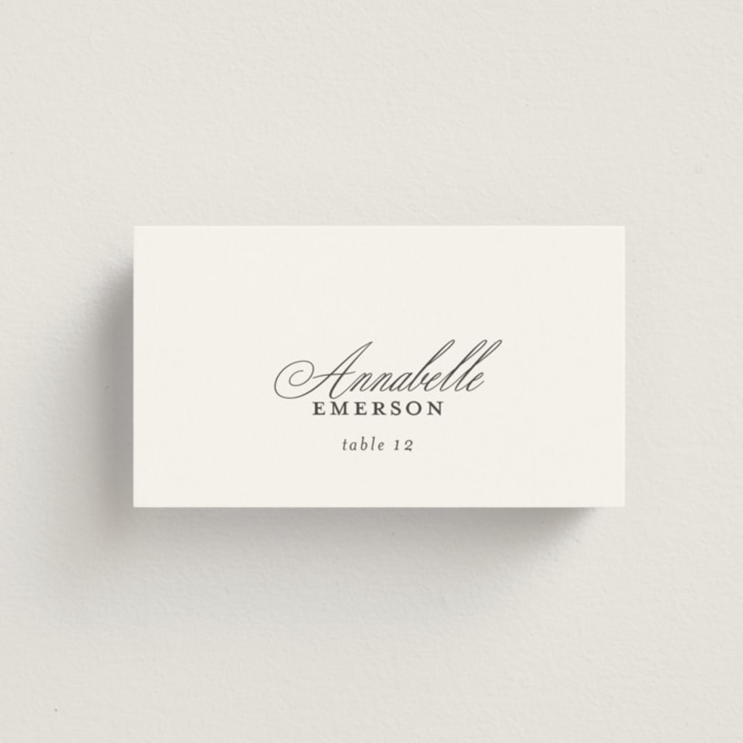 "From This Moment On" - Place Cards in Classique by Design Lotus - Front with Free Guest Printing