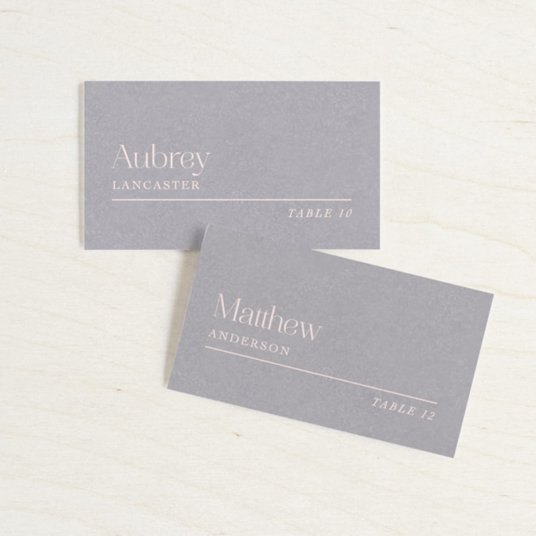 "legacy" - Place Cards in Pebble by Leia Matt - Front with Free Guest Printing