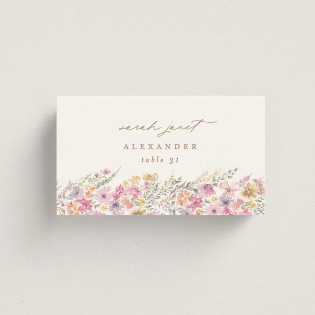 "Floral Arch" - Place Cards in Spring by Phrosné Barwood - Front