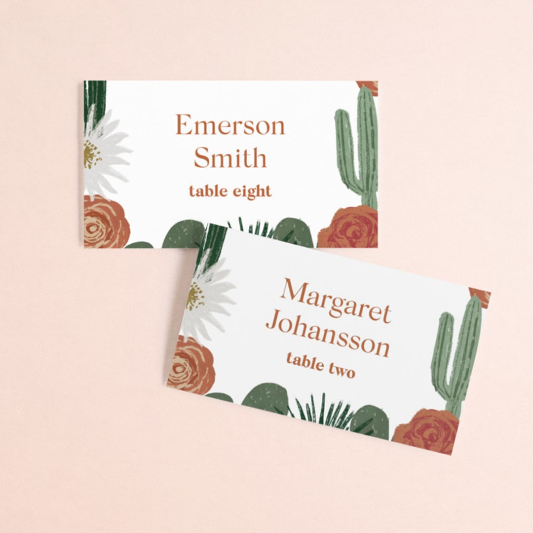 "boho desert" - Place Cards in Sand by Cass Loh - Front with Free Guest Printing