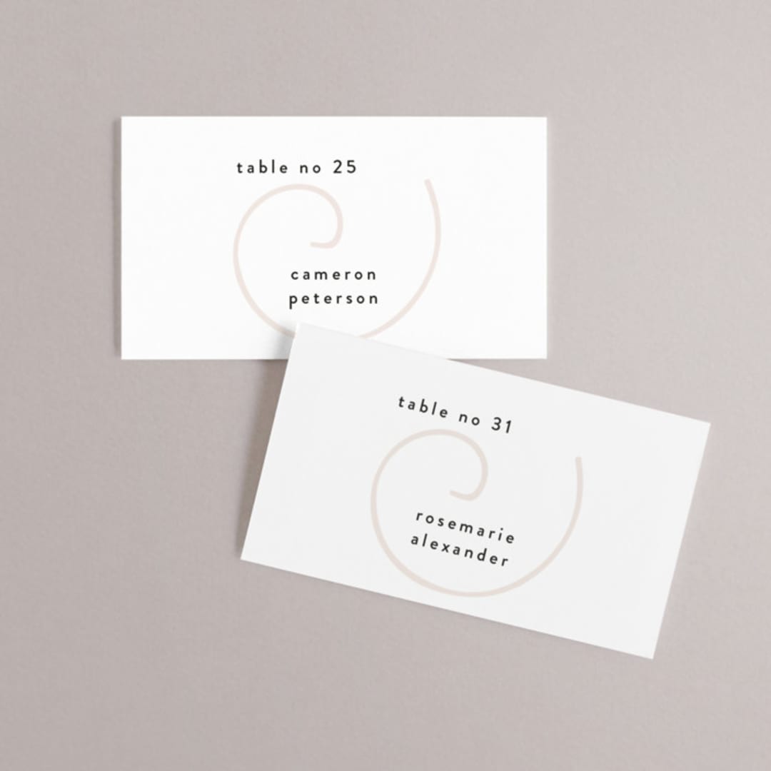 "symbol of optimism" - Place Cards in Blush by Phrosné Barwood - Front with Free Guest Printing