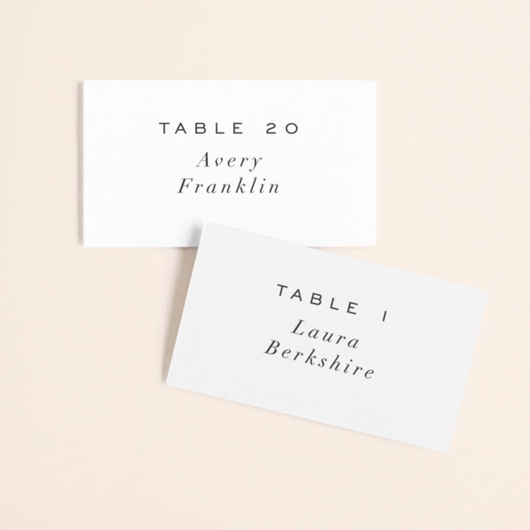 "pollen" - Place Cards in Petal by Robin Ott - Front with Free Guest Printing