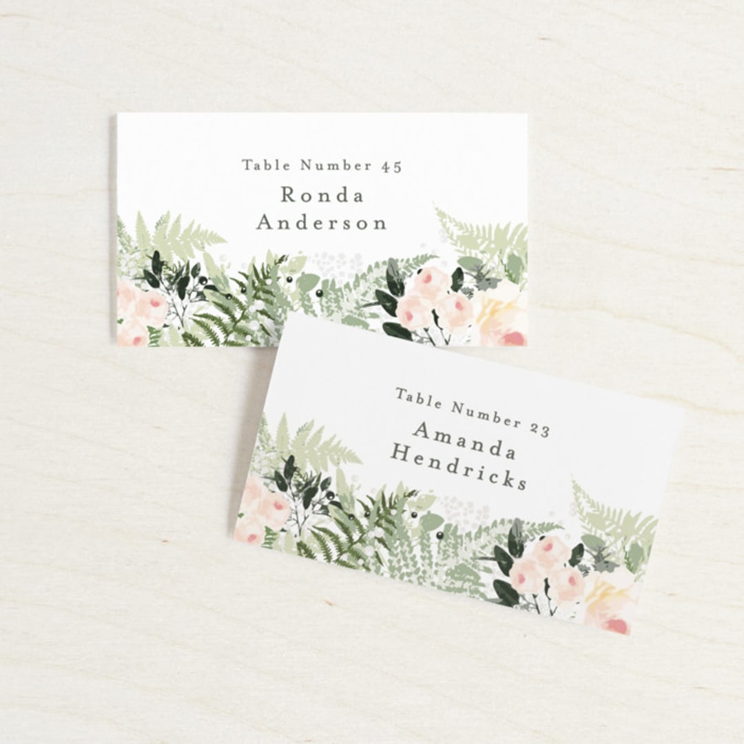"beautiful posies" - Place Cards in Fresh by Phrosné Barwood - Front with Free Guest Printing