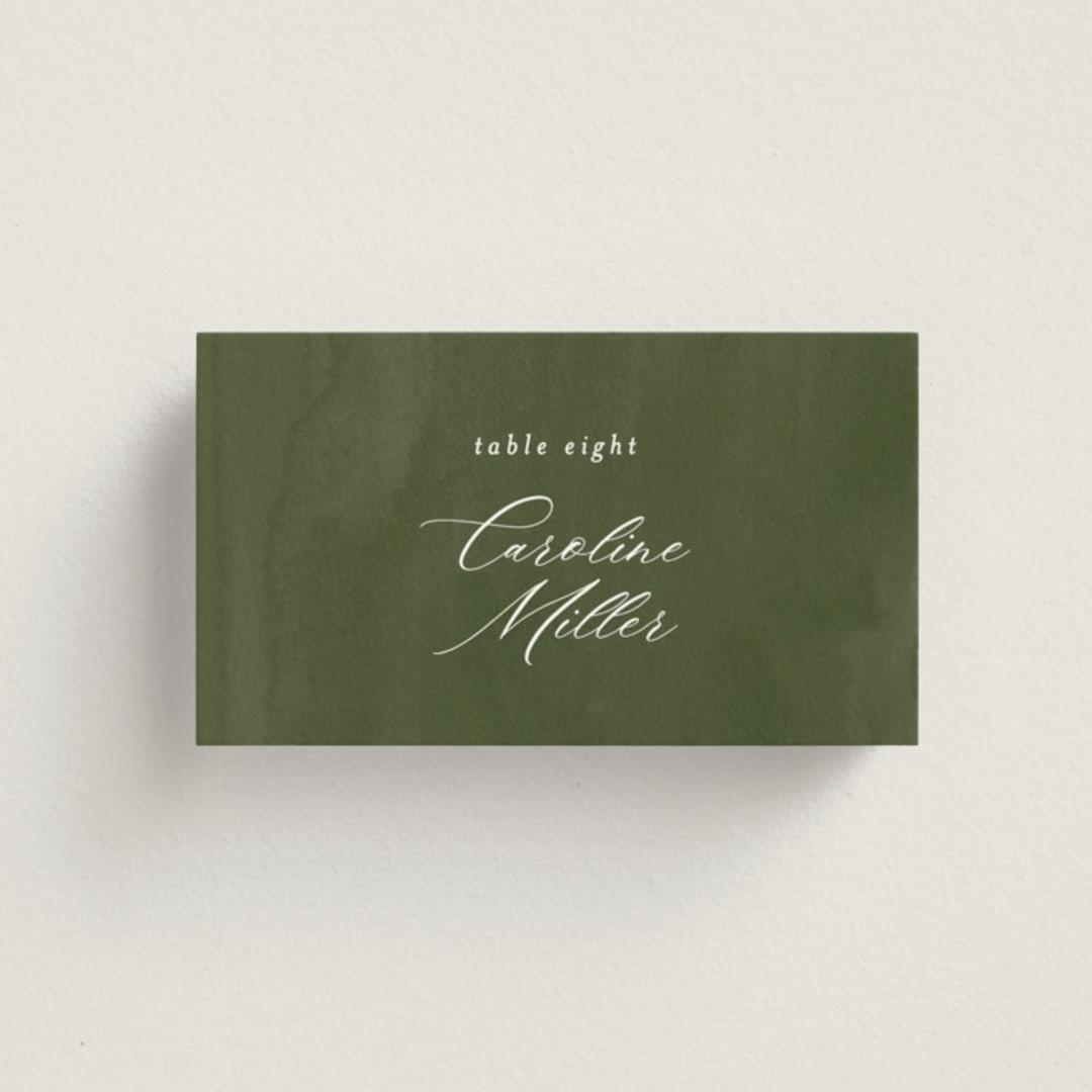 "petal toss" - Place Cards in Cream by Angela Marzuki - Front with Free Guest Printing