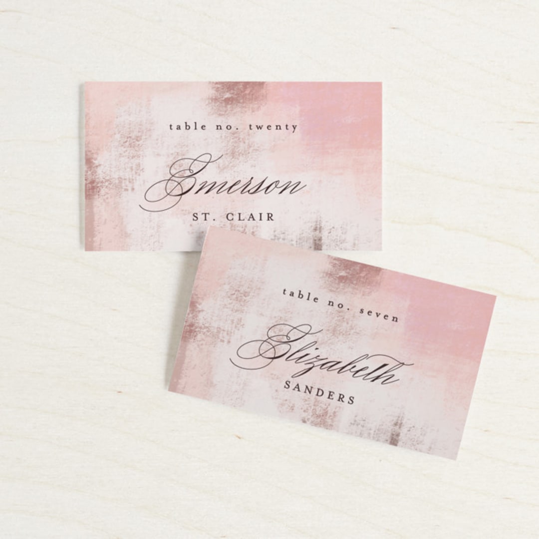 "Soft Overlay" - Place Cards in Cloud by Mansi Verma - Front with Free Guest Printing