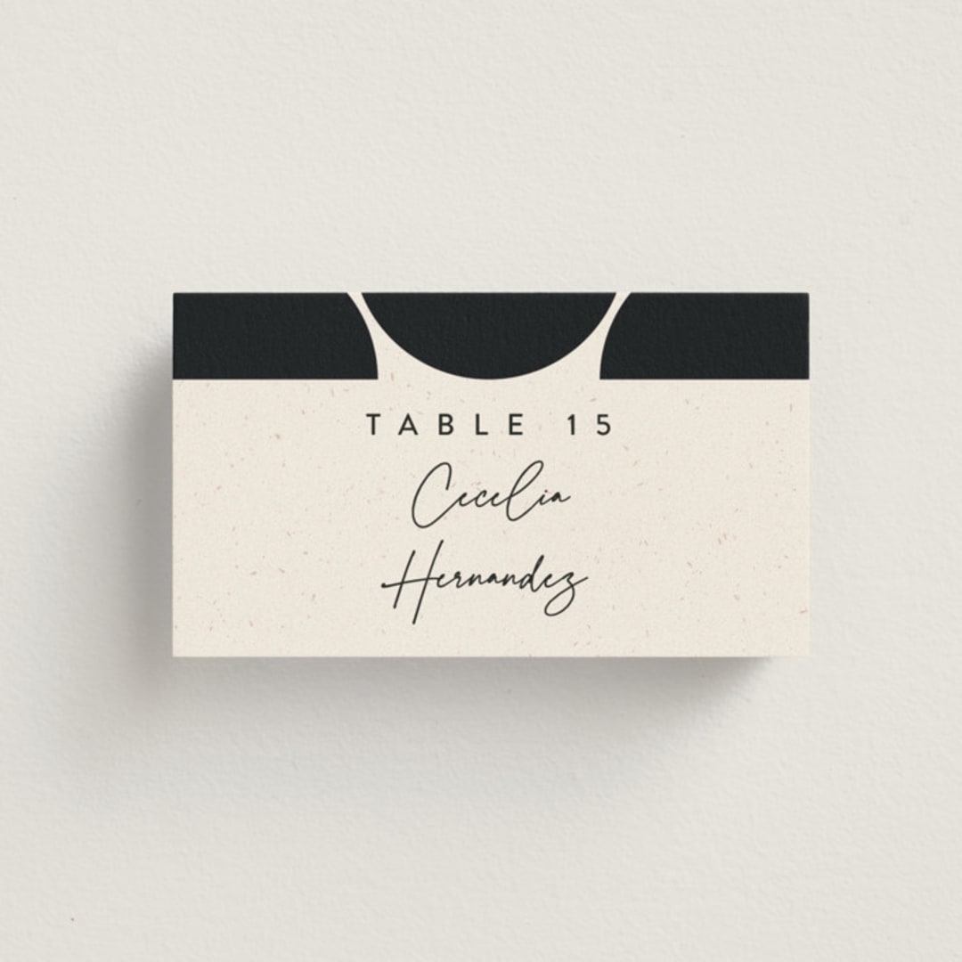"Kenai" - Place Cards in Shadow by Carly Reed Walker - Front with Free Guest Printing