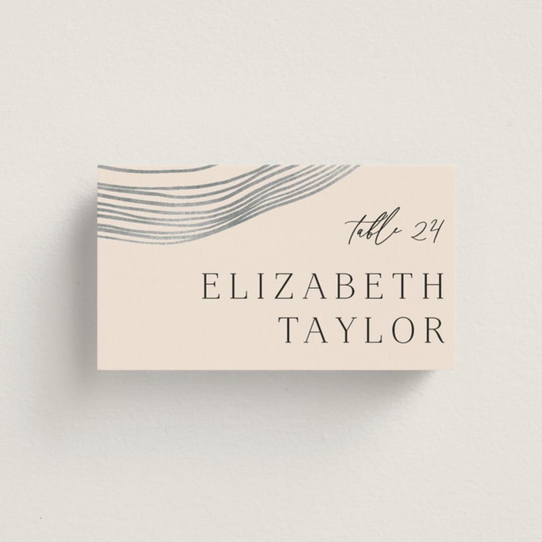 "Rings" - Place Cards in Natural by Alethea and Ruth - Front with Free Guest Printing