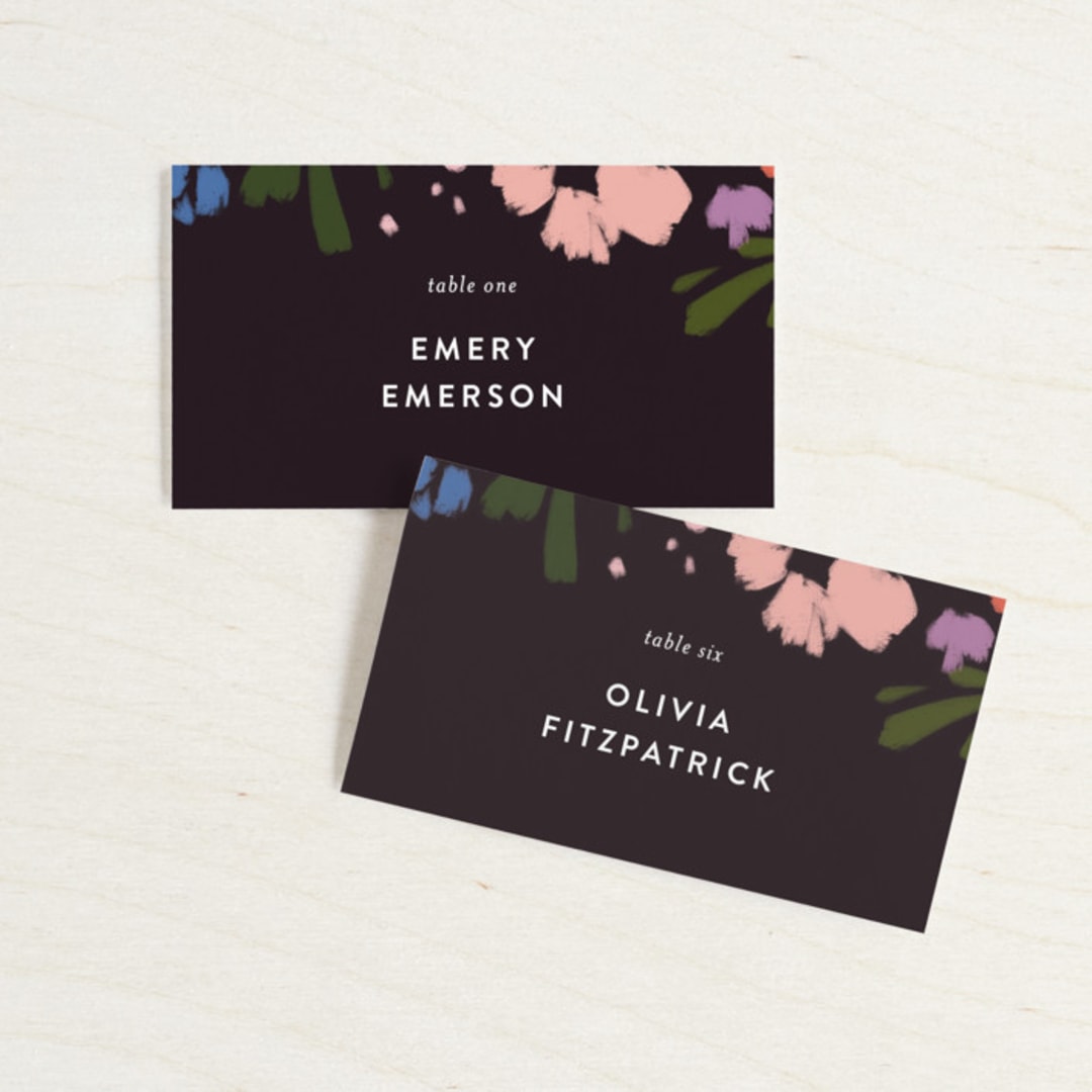 "spring dream" - Place Cards in Onyx by Angela Marzuki - Front with Free Guest Printing