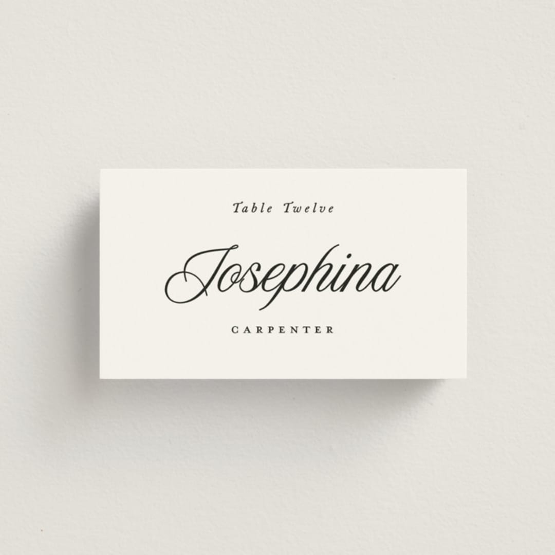 "Beautiful Day" - Place Cards in Tuxedo by Leah Bisch - Front