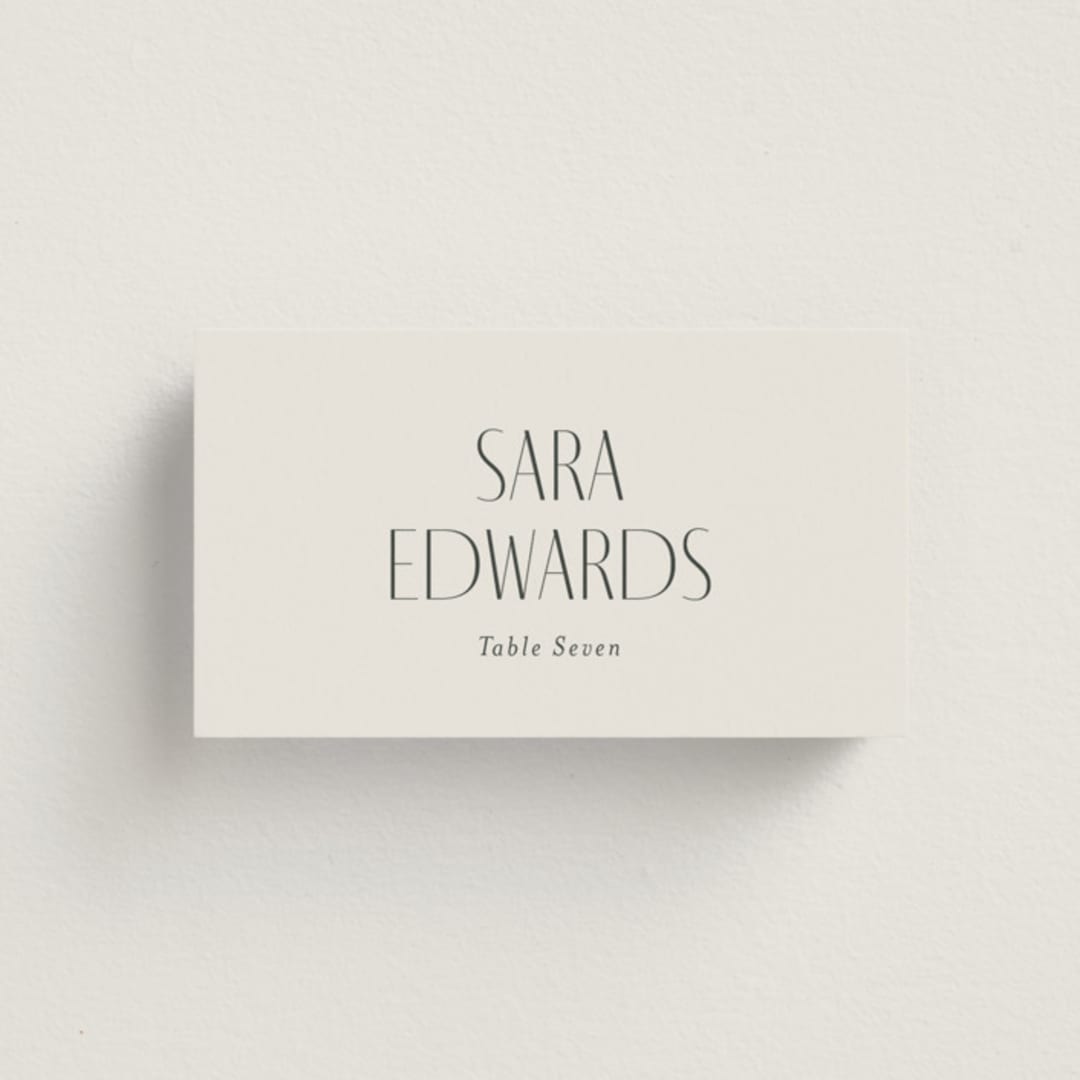 "Unity" - Place Cards in Porcelain by Jennifer Postorino - Front with Free Guest Printing