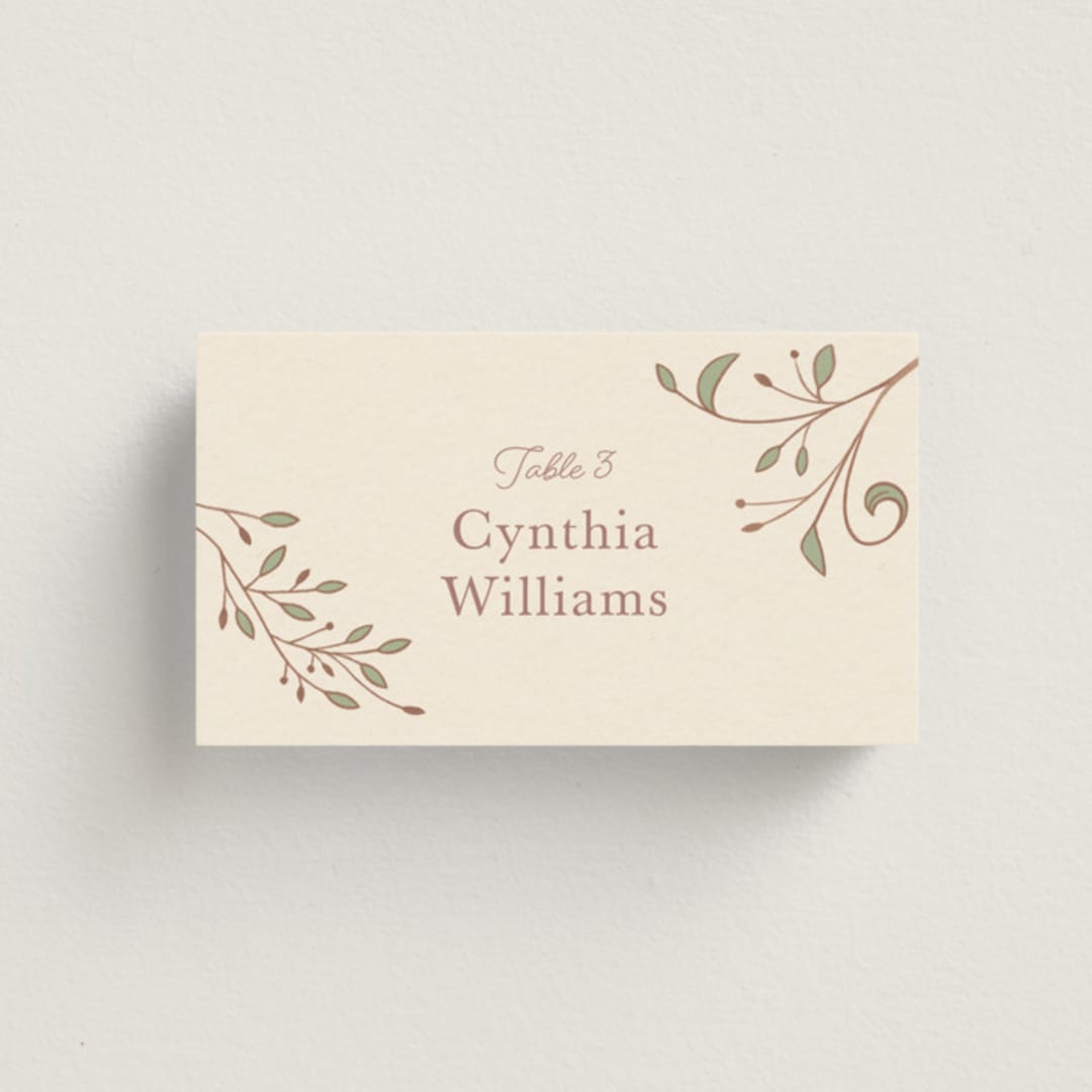 "Disney Storybook" - Place Cards in Autumn by Morgan Ramberg - Front with Free Guest Printing