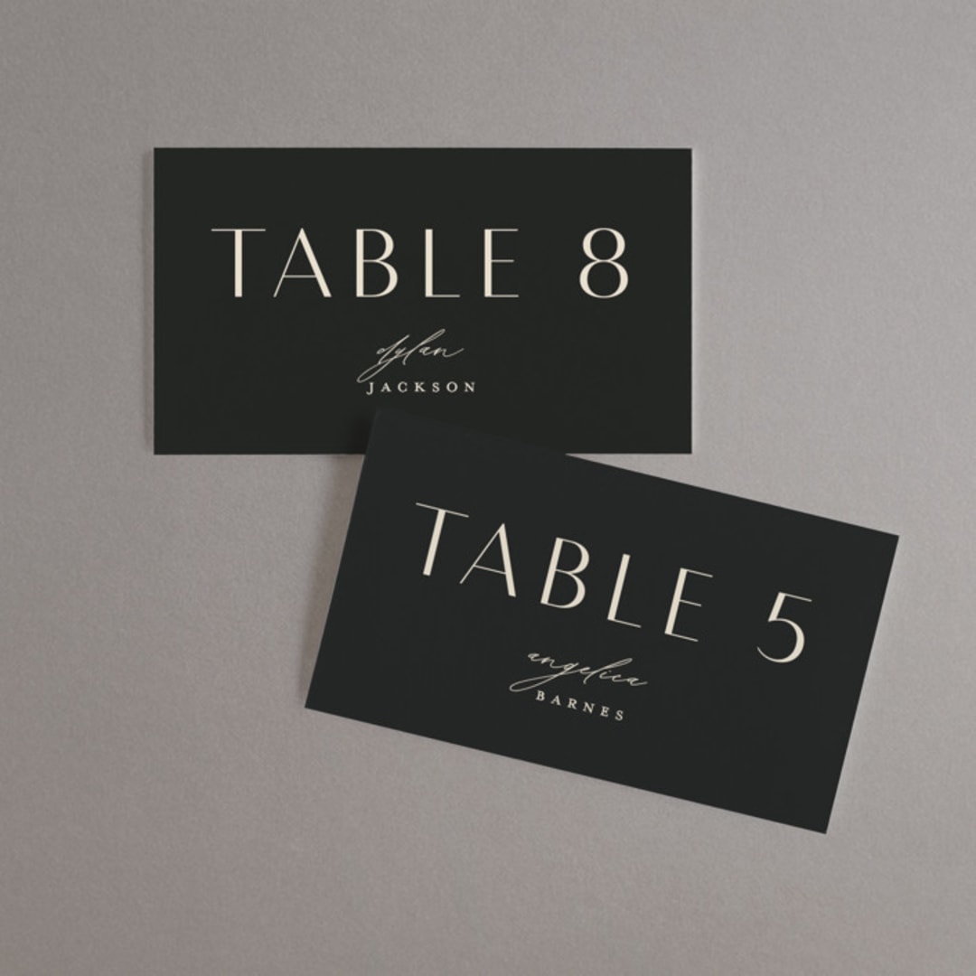 "Entwine" - Place Cards in Matchbook by Christie Garcia - Front with Free Guest Printing