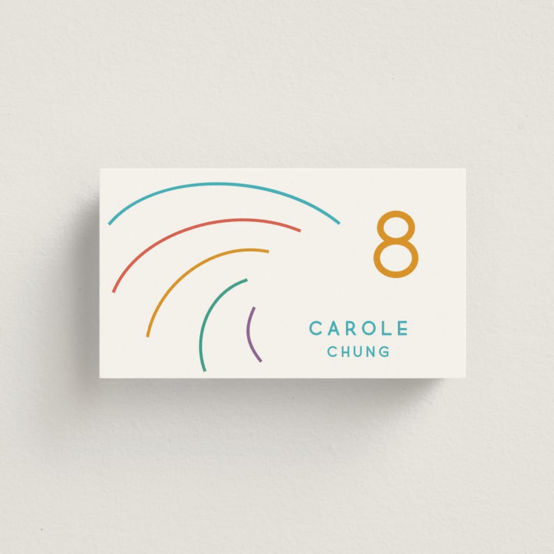 "rainbow 2.0" - Place Cards in Light Hearted by Deborah Chou - Front with Free Guest Printing