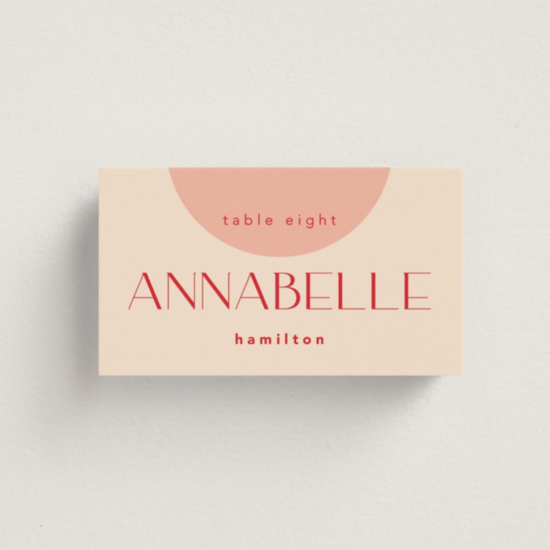 "Unity" - Place Cards in Blossom by Hudson meet Rose - Front with Free Guest Printing