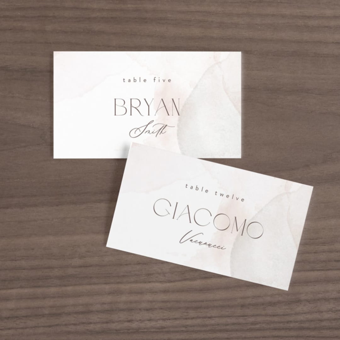 "kirsch" - Place Cards in Sand by chocomocacino - Front with Free Guest Printing