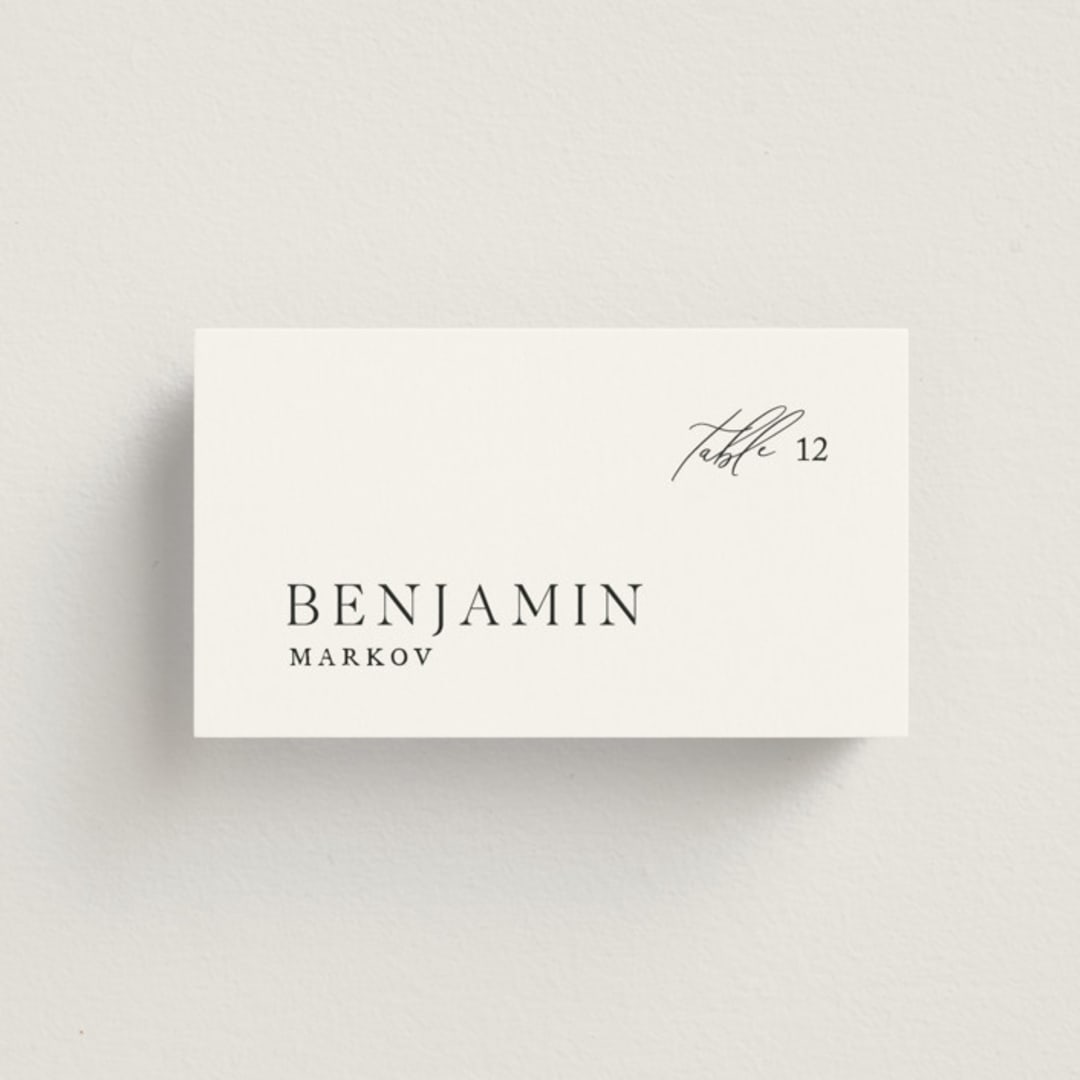 "Storybook" - Place Cards in Ink by Jennifer Postorino - Front with Free Guest Printing