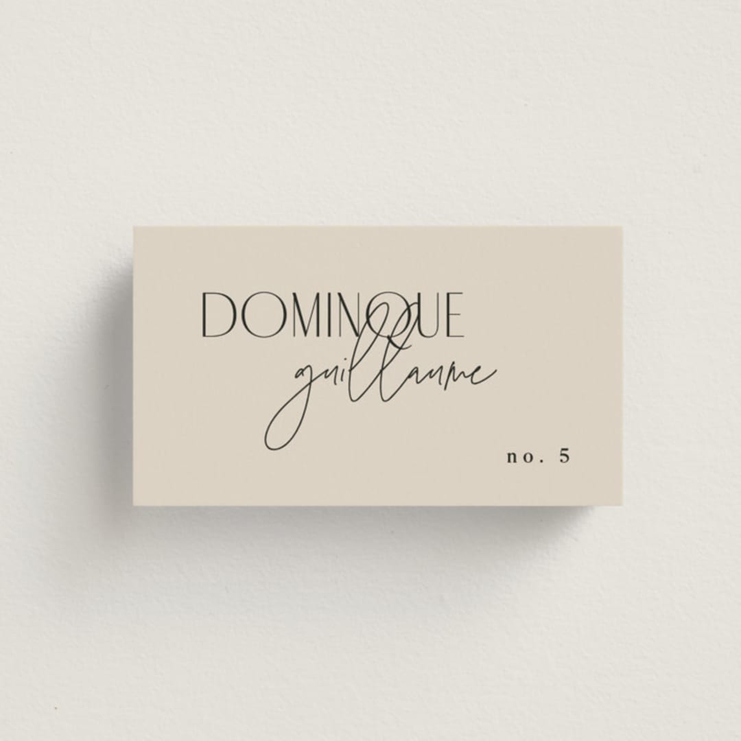 "Layered" - Place Cards in Natural by Kelly Schmidt - Front with Free Guest Printing