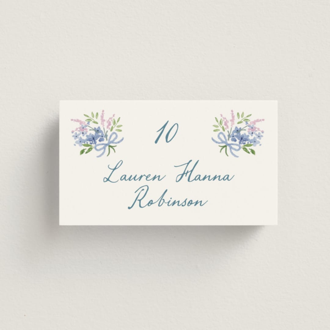 "Vineyard Love" - Place Cards in Summer by Petra Kern - Front with Free Guest Printing