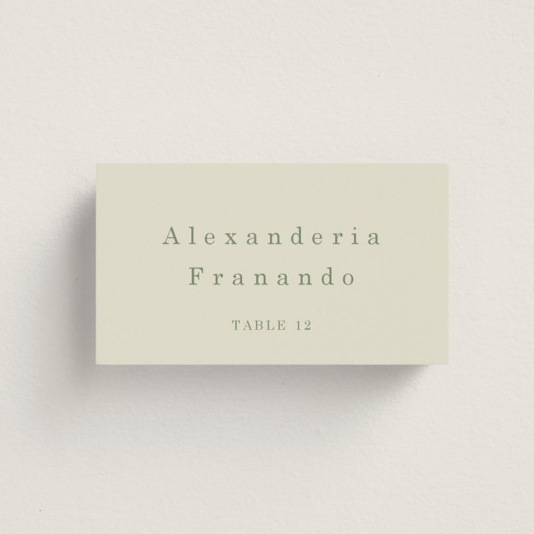"Framed Floral" - Place Cards in Mustard by Baumbirdy - Front with Free Guest Printing