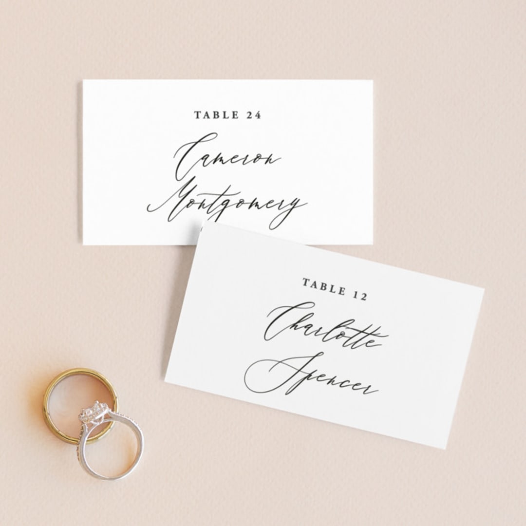 "Antoinette" - Place Cards in Ivory by lulu and isabelle - Front with Free Guest Printing