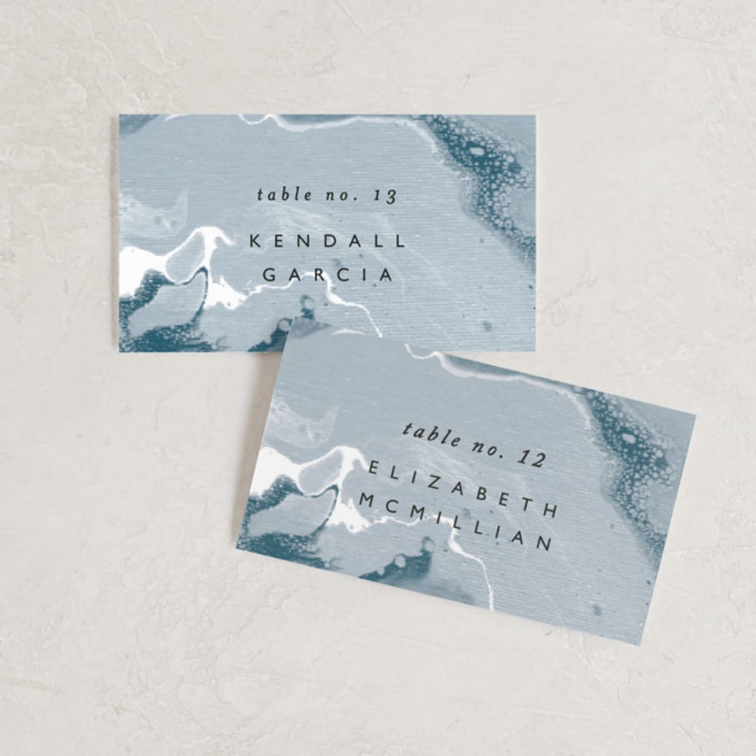 "swirl" - Place Cards in Celestial by Alethea and Ruth - Front with Free Guest Printing