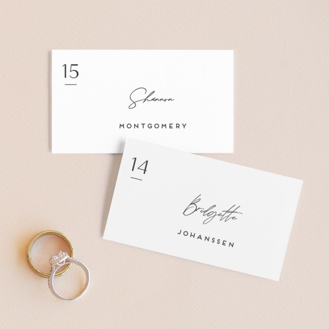 "requiem" - Place Cards in Zen by silverscreen studio - Front with Free Guest Printing