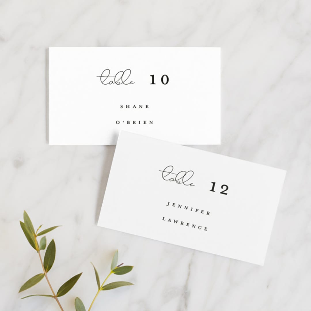 "sweet sweet elegance" - Place Cards in Dutch Cream by frances mathys - Front with Free Guest Printing