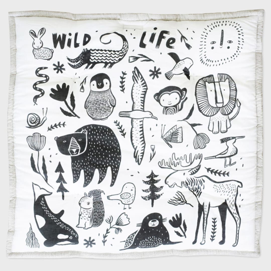 "Wee Gallery Wildlife Reversible Playmat" - Play Mats in multicolor by Wee Gallery