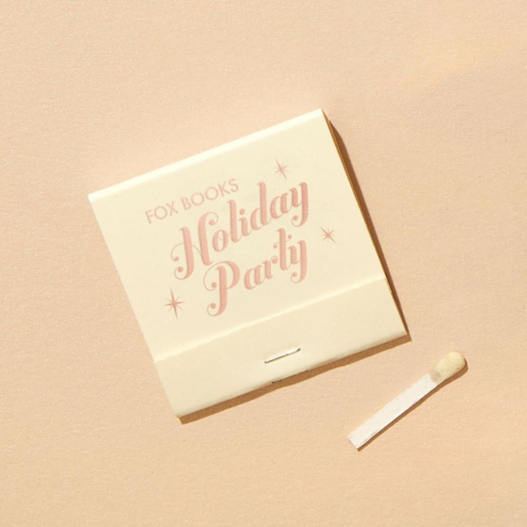 "Custom Sparkle Holiday Party Matchbooks, set of 100" - Party Matches and Matchbooks in beige by ForYourParty