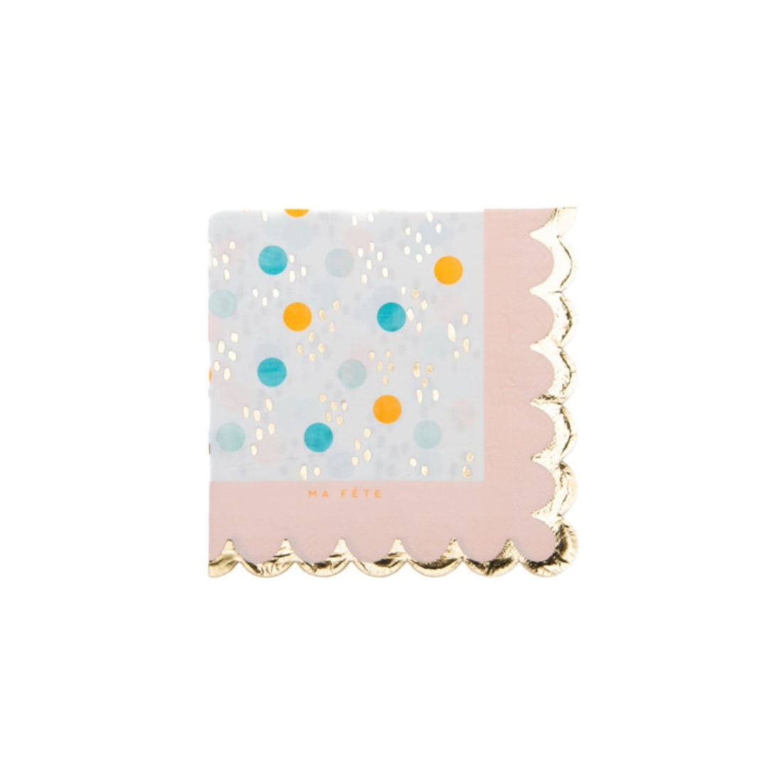"Fun Fair Dinner Napkin, Square - Pack of 24" - Party Napkins in multicolorassorted-colors by MA FÊTE