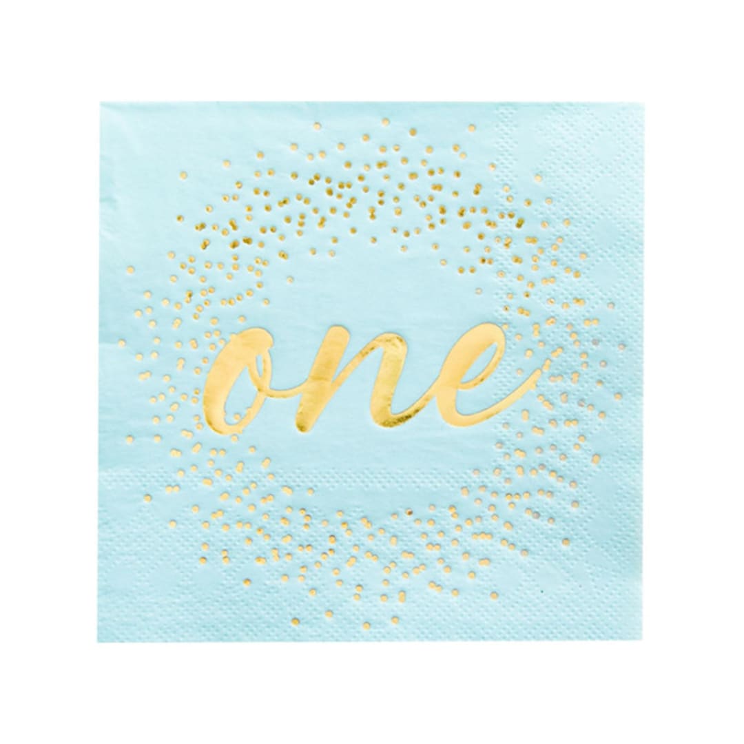 Blue Onederland Cocktail Napkins - Pack of 20