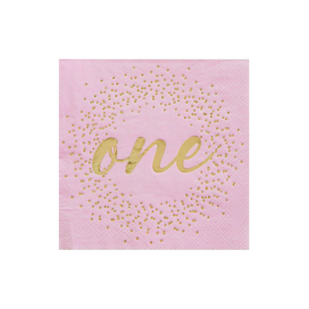 Pink Onederland Cocktail Napkins - Pack of 20