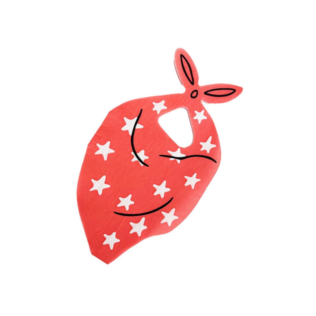 "Yeehaw "Bandana" Guest Napkins - Pack of 16" - Party Napkins in red by Jollity and Co