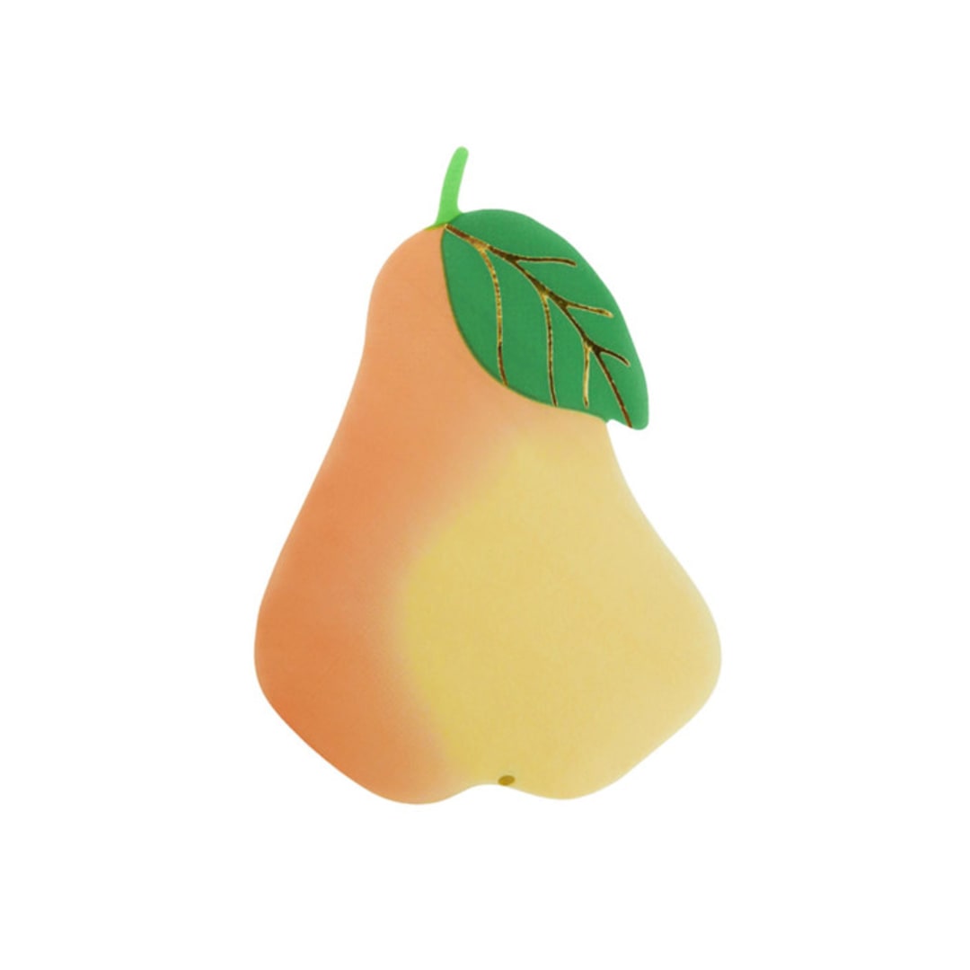 "Le Dinner Pear Large Napkins - Set of 16" - Party Napkins in yellow by Jollity and Co