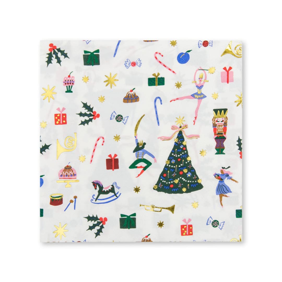 "Nutcracker Large Napkins - Set of 16" - Party Napkins in multicolor by Jollity and Co