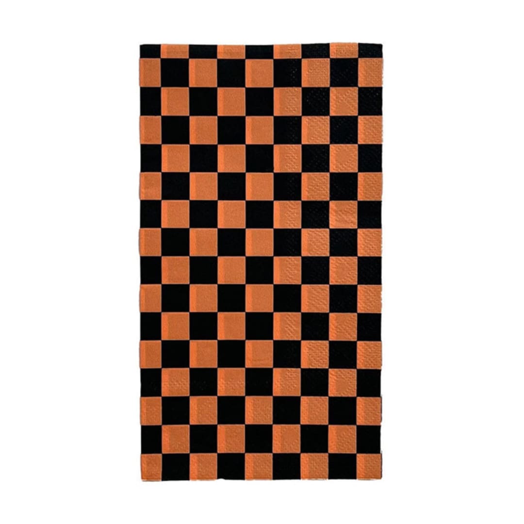 "Check It! Halloween Check Guest Napkins - Set of 16" - Party Napkins in multicolorassorted-colors by Jollity and Co