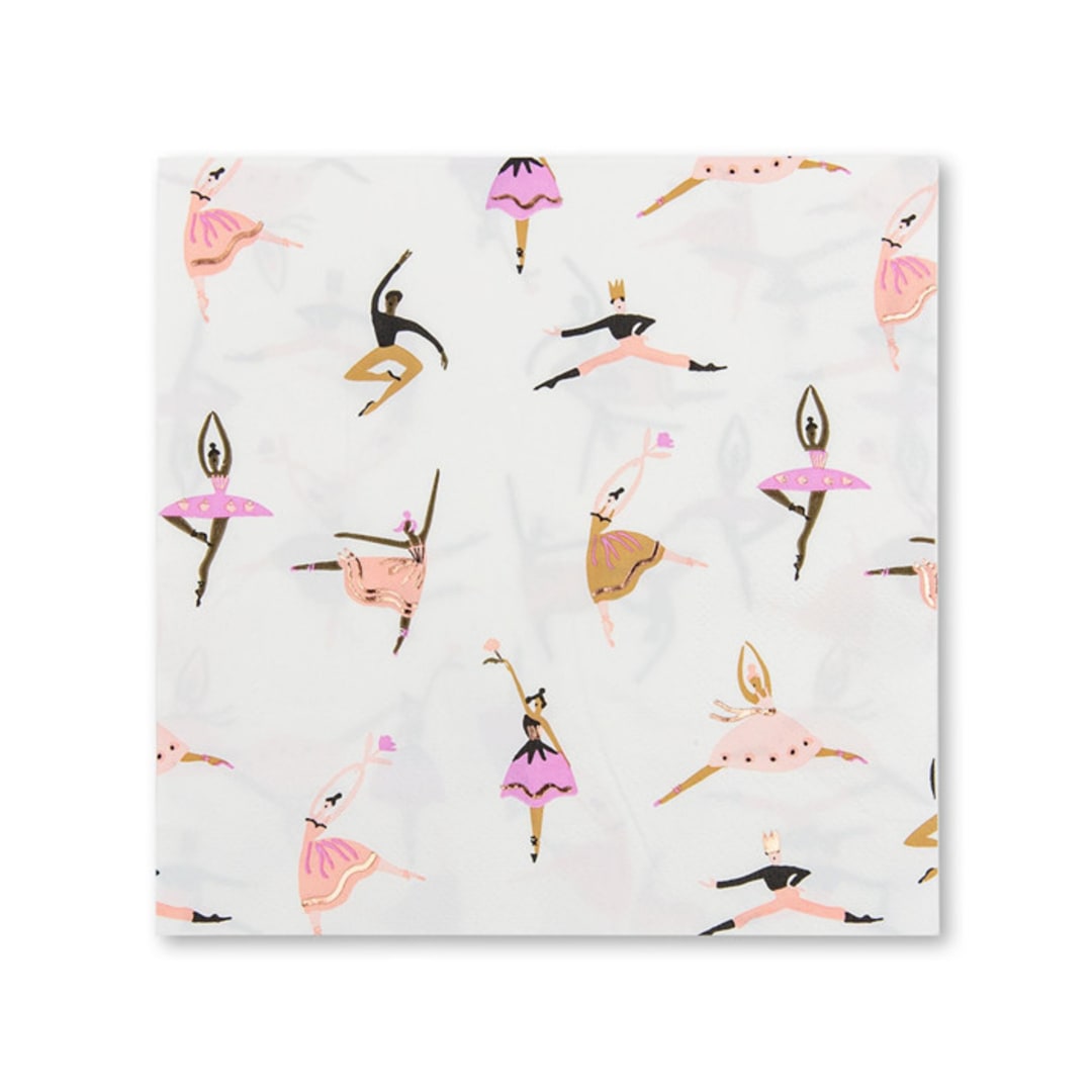 "Pirouette Large Napkins - Pack of 16" - Party Napkins in multicolor by Jollity and Co