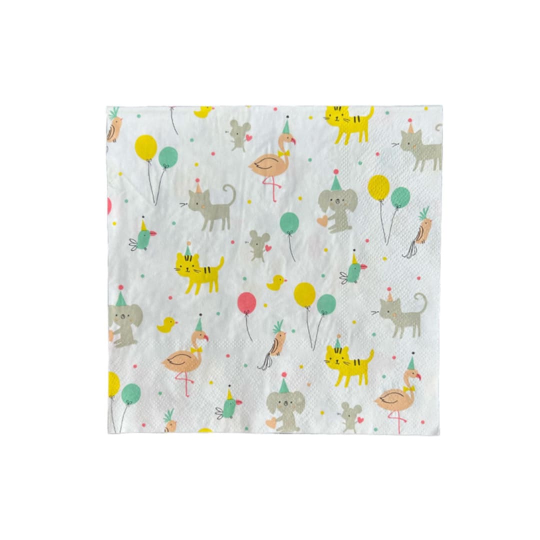 "Little Celebrations Large Napkins - Set of 16" - Party Napkins in multicolor by Jollity and Co