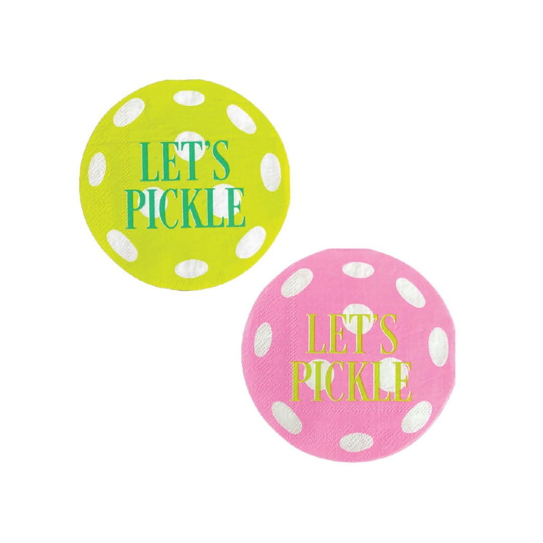 Pickleball Social Club "Let's Pickle" Cocktail Napkins - Set of 16
