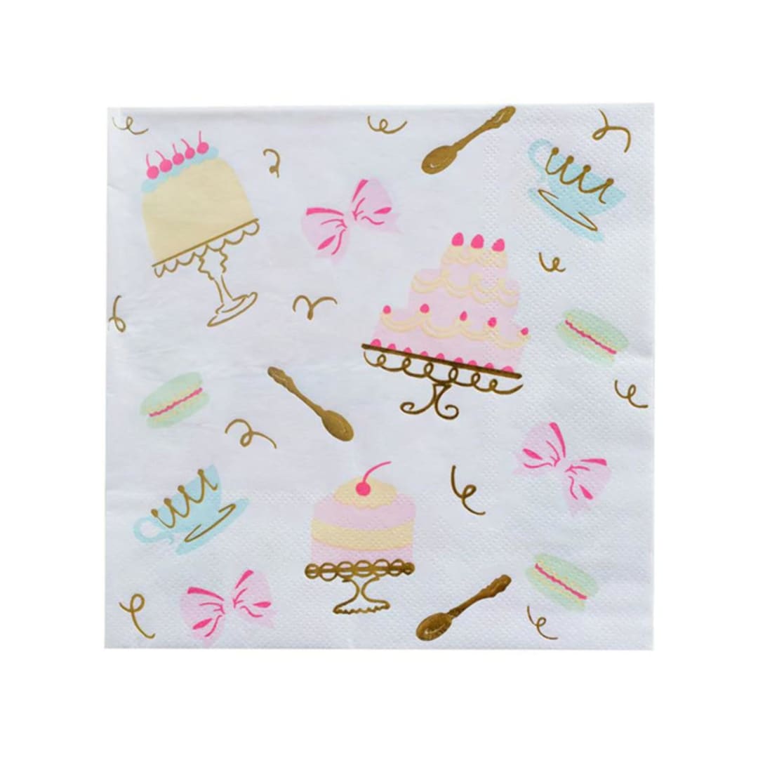 "Let Them Eat Cake Large Napkins - Pack of 16" - Party Napkins in multicolor by Jollity and Co