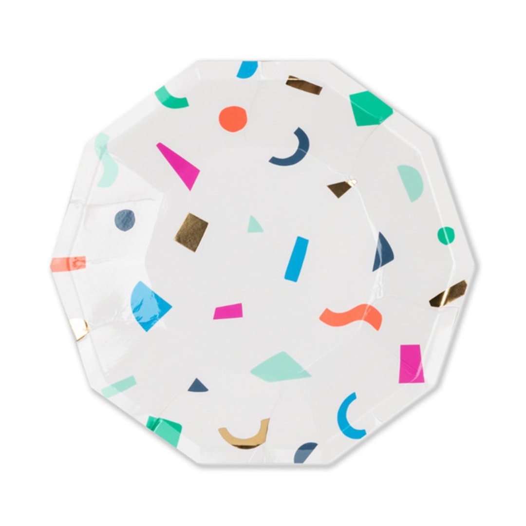 "Happy Everything Large Plates" - Party Plates and Bowls in multicolor by Jollity and Co