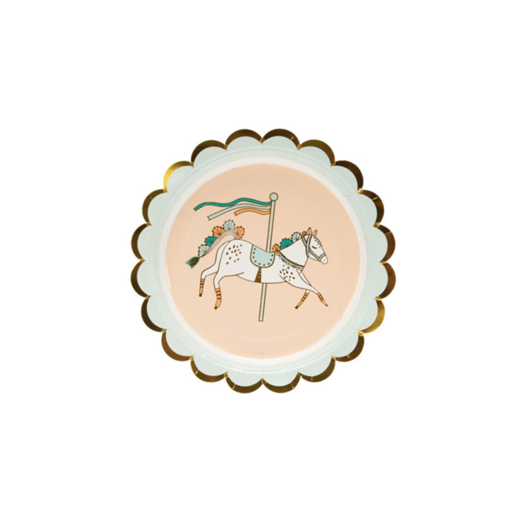 "Fun Fair Platters (4)" - Party Plates and Bowls in pink by MA FÊTE