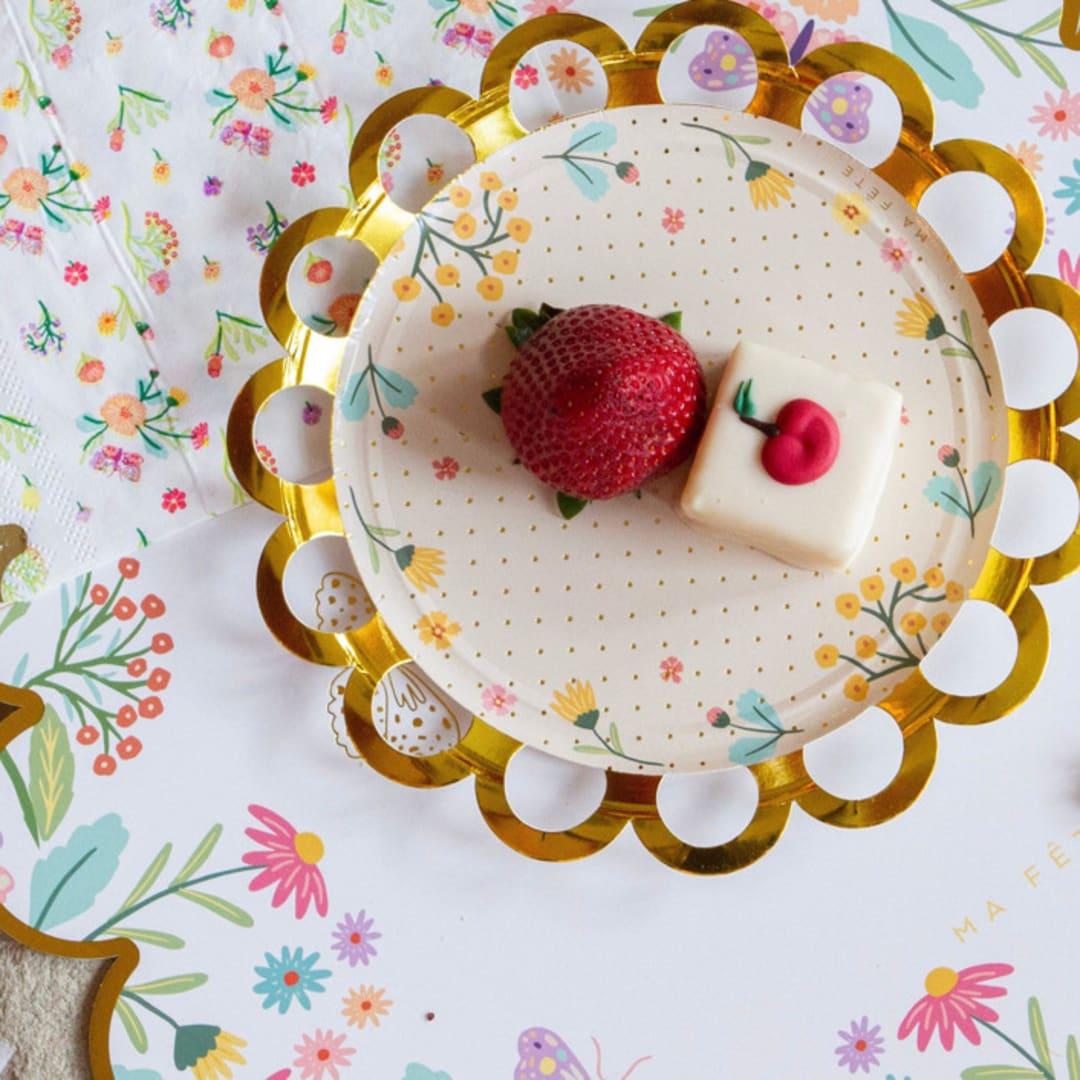 "Tea Party Dessert Plates (8)" - Party Plates and Bowls in multicolorassorted-colors by MA FÊTE
