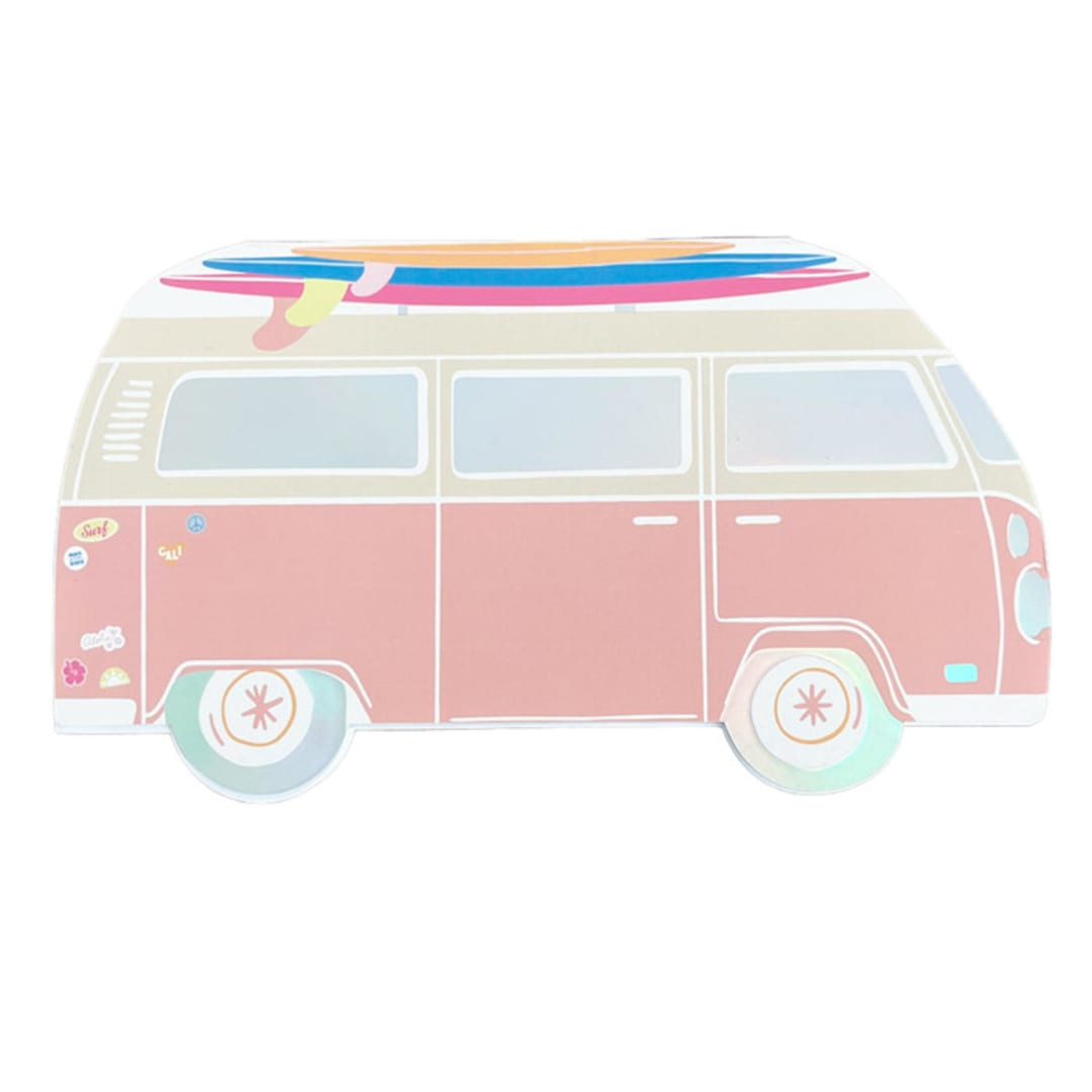 "Surf's Up "Surf Van" Large Plates - Set of 8" - Party Plates and Bowls in multicolor by Jollity and Co