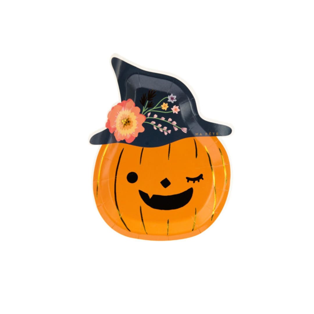 Pumpkin Dessert Paper Plate - Pack of 8