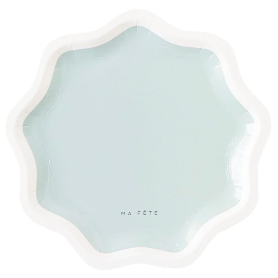 "Signature Dessert Plates, Mint (4)" - Party Plates and Bowls in green by MA FÊTE