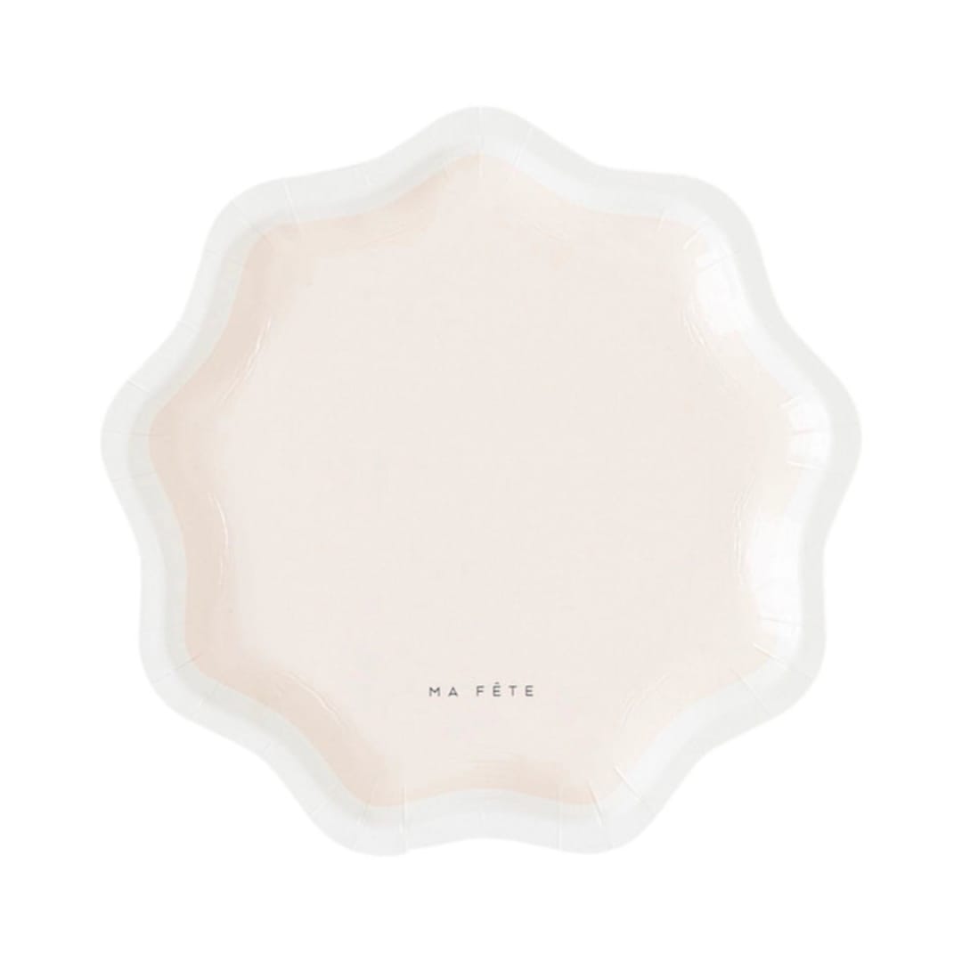 "Signature Dessert Plates, Pink (4)" - Party Plates and Bowls in pink by MA FÊTE