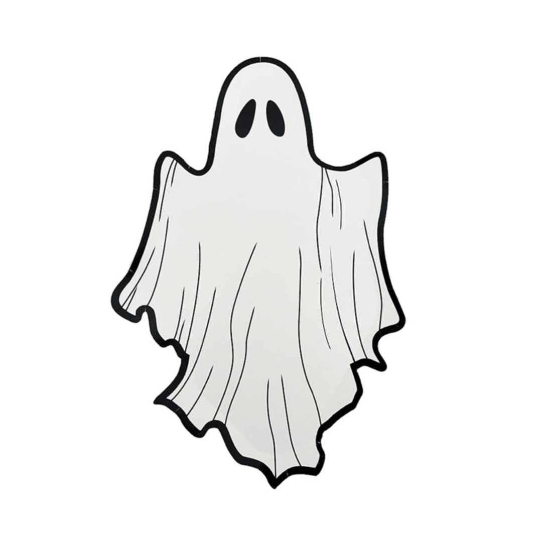"Ghost Dessert Plates -Set of 8" - Party Plates and Bowls in white by Jollity and Co