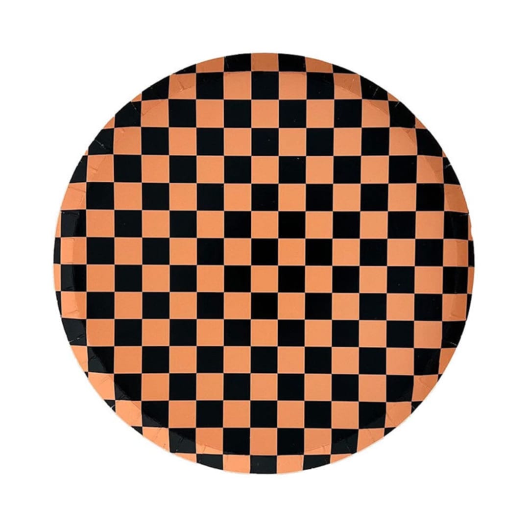 "Check It! Halloween Dinner Plates - Set of 8" - Party Plates and Bowls in multicolorassorted-colors by Jollity and Co